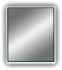 Зеркало DIWO Элиста 60 черное, с подсветкой, прямоугольное, инфракрасный выключатель, настенное