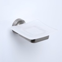 Мыльница Wasserkraft Tauber 64429 настенная, стеклянная, металлическая, цвет никель