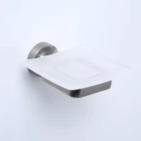 Мыльница Wasserkraft Tauber 64429 настенная, стеклянная, металлическая, цвет никель