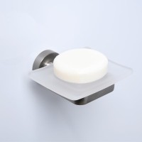 Мыльница Wasserkraft Tauber 64429 настенная, стеклянная, металлическая, цвет никель