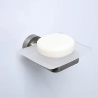 Мыльница Wasserkraft Tauber 64429 настенная, стеклянная, металлическая, цвет никель