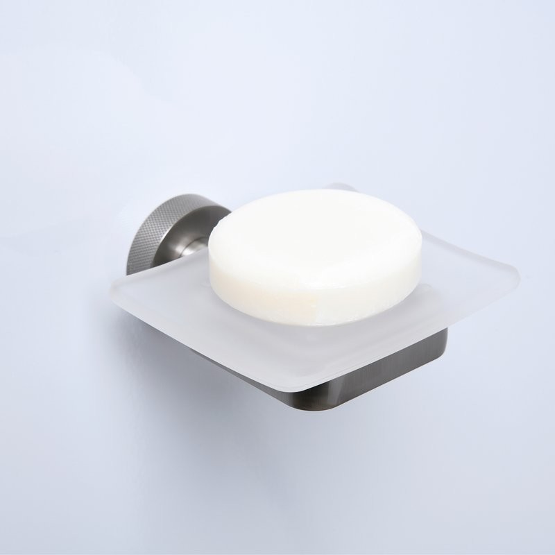 Мыльница Wasserkraft Tauber 64429 настенная, стеклянная, металлическая, цвет никель