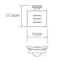 Мыльница Wasserkraft Tauber 64429 настенная, стеклянная, металлическая, цвет никель