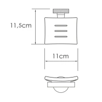 Мыльница Wasserkraft Tauber 64429 настенная, стеклянная, металлическая, цвет никель