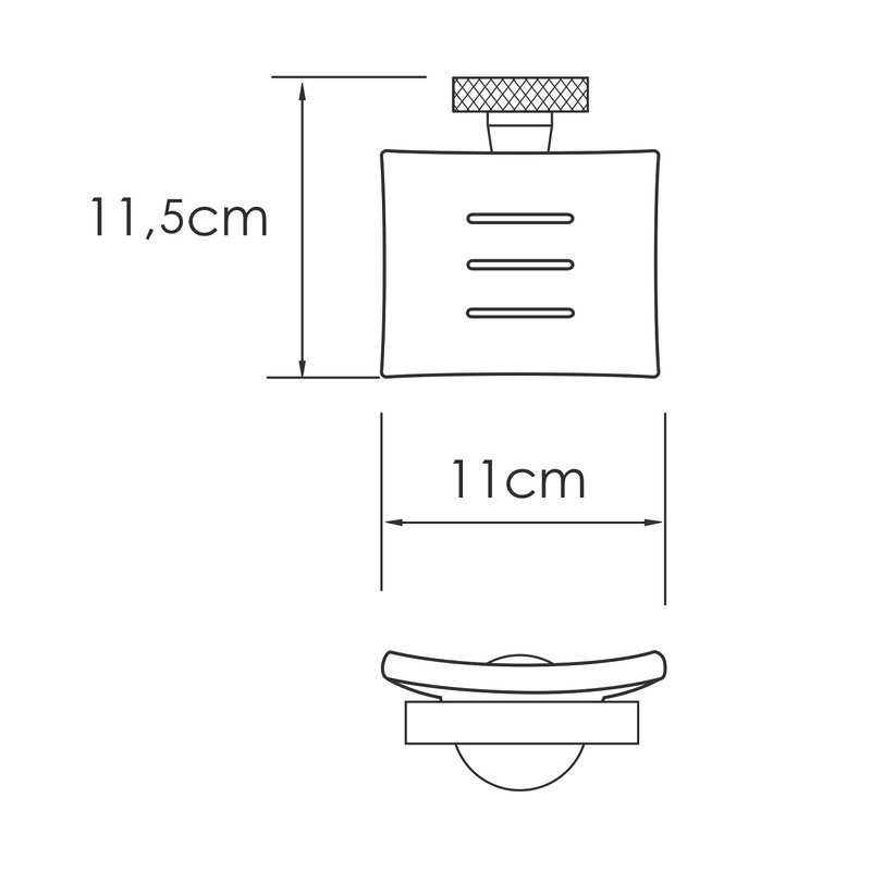 Мыльница Wasserkraft Tauber 64429 настенная, стеклянная, металлическая, цвет никель