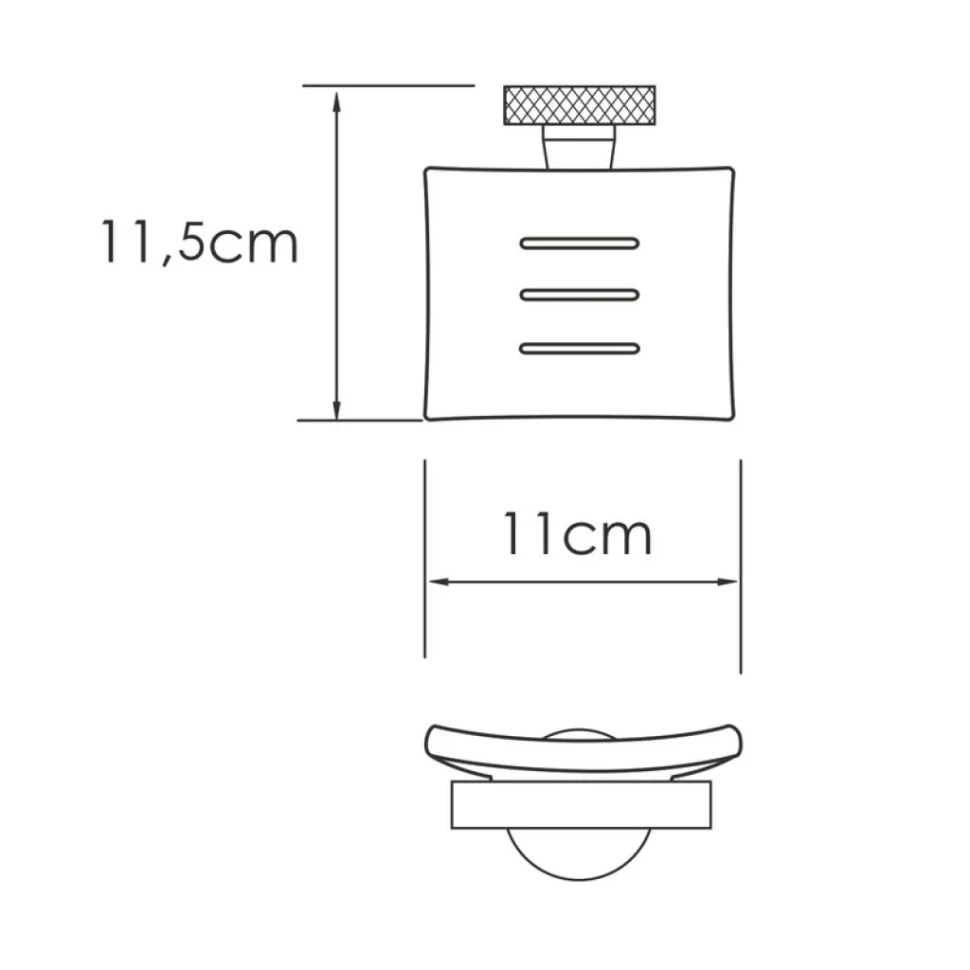Мыльница Wasserkraft Tauber 64429 настенная, стеклянная, металлическая, цвет никель