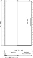 Душевая дверь в нишу Wasserkraft Dinkel 58R31 140 см