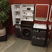 Мебель для ванной комнаты Style Line Бергамо Мини 60 Люкс Plus напольная, антискрейтч черная