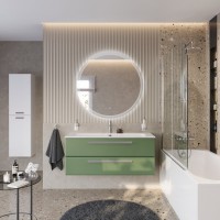 Тумба под раковину без столешницы Cezares Eco Cer-N 120 фисташковый софт, ручки серые