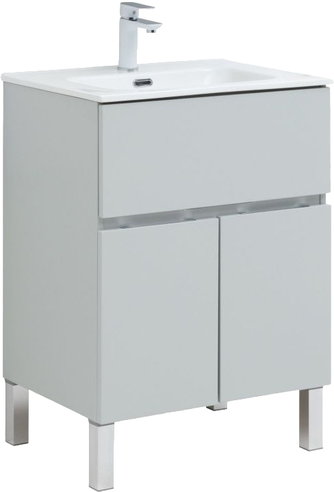 Тумба под раковину Aquanet Алвита 60 напольная, серая