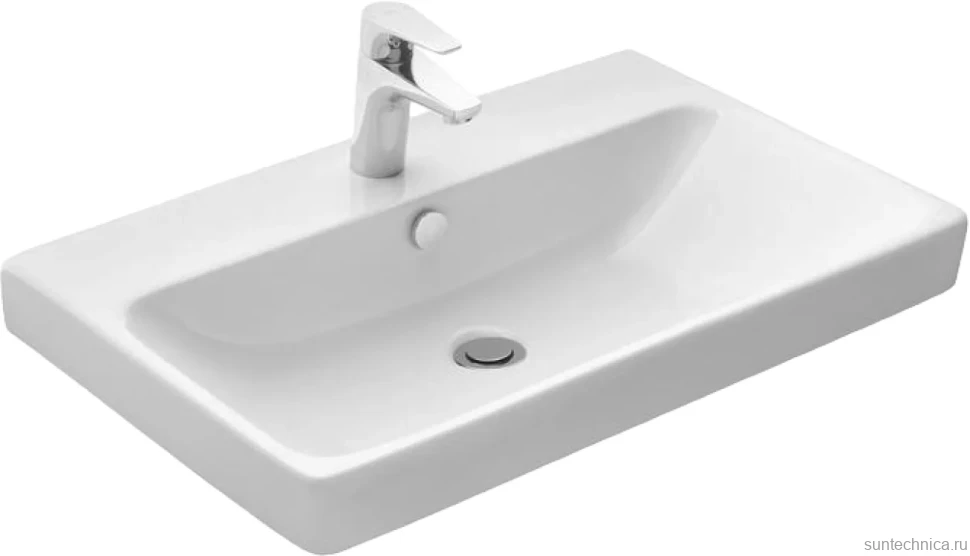 Тумба с раковиной AQUATON Сканди 70 белый глянец, белый матовый