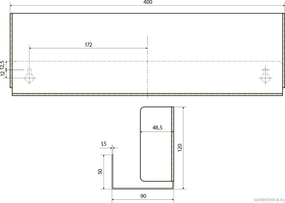 Полка Bemeta Living 101502420 черная