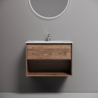 Тумба с раковиной Sancos Marmi 1.0 70 дуб чарльстон, раковина CN7007