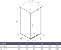 Душевой уголок Alex Baitler AB214 -90