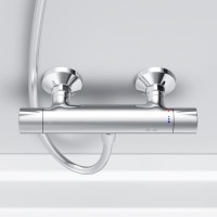 Душевой комплект Термостат AM.PM Like F8040000 + Стойка Gem F0790000