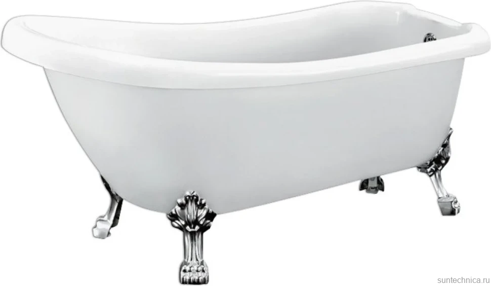 Акриловая ванна BelBagno BB20 170x70 см, правая, отдельностоящая, белая, овальная, на ножках