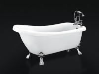 Акриловая ванна BelBagno BB20 170x70 см, правая, отдельностоящая, белая, овальная, на ножках
