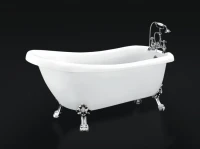 Акриловая ванна BelBagno BB20 170x70 см, правая, отдельностоящая, белая, овальная, на ножках
