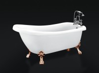 Акриловая ванна BelBagno BB20 170x70 см, правая, отдельностоящая, белая, овальная, на ножках
