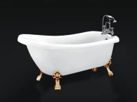 Акриловая ванна BelBagno BB20 170x70 см, правая, отдельностоящая, белая, овальная, на ножках