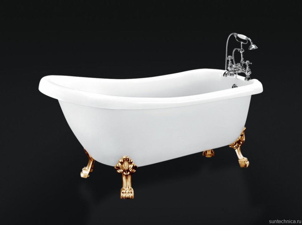 Акриловая ванна BelBagno BB20 170x70 см, правая, отдельностоящая, белая, овальная, на ножках