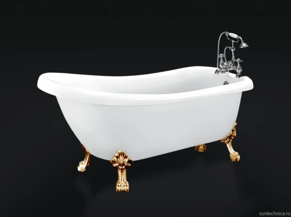 Акриловая ванна BelBagno BB20 170x70 см, правая, отдельностоящая, белая, овальная, на ножках