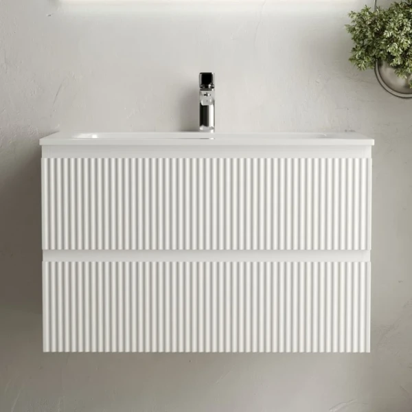 Тумба с раковиной Sancos Snob R 80 см, bianco