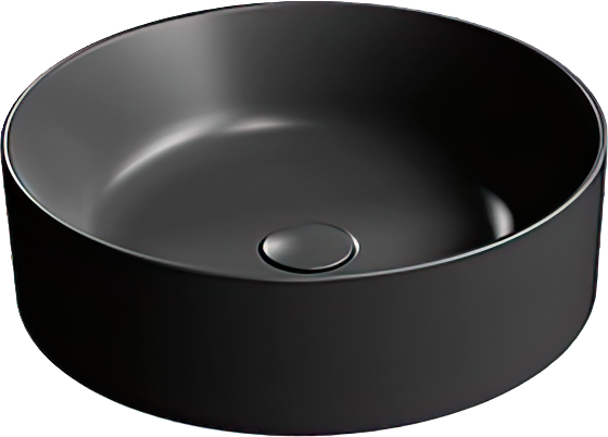 Накладная раковина GSI Kube X 45 см, черная матовая
