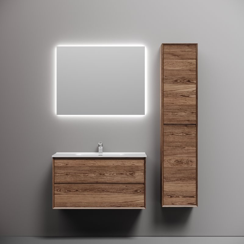 Мебель для ванной комнаты Sancos Marmi 2.0 90 дуб чарльстон, раковина CN7002