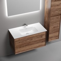 Мебель для ванной комнаты Sancos Marmi 2.0 90 дуб чарльстон, раковина CN7002