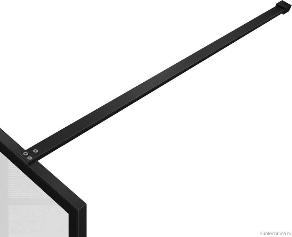 Душевая перегородка Vincea Walk-in HP Art VSW-1HC900CFB 90 см, профиль матовый черный, стекло прозрачное, рифленое