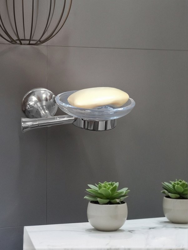 Мыльница AltroBagno Corposo 080709 Cr настенная, стеклянная, хром