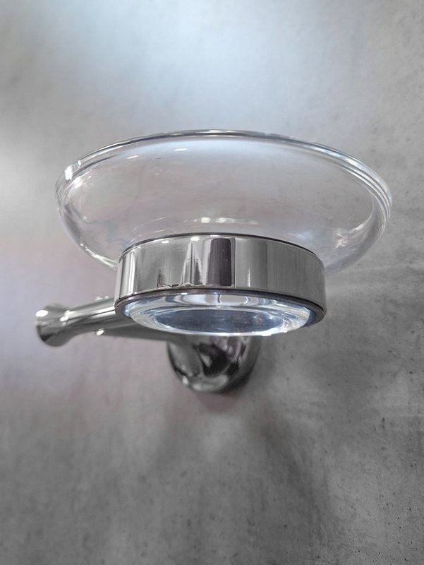 Мыльница AltroBagno Corposo 080709 Cr настенная, стеклянная, хром