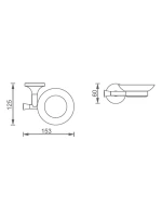 Мыльница AltroBagno Corposo 080709 Cr настенная, стеклянная, хром Мыльница AltroBagno Corposo 080709 Cr настенная, стеклянная, хром