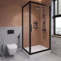 Душевая стойка STWORKI Сортланд S10160BK матовый чёрный Душевая стойка STWORKI Сортланд S10160BK матовый чёрный