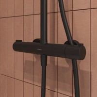 Душевая стойка STWORKI Сортланд S10160BK матовый чёрный