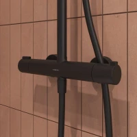 Душевая стойка STWORKI Сортланд S10160BK матовый чёрный Душевая стойка STWORKI Сортланд S10160BK матовый чёрный