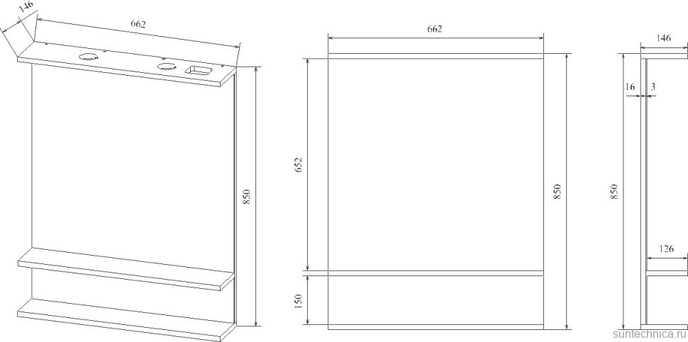 Мебель для ванной комнаты Sanflor Бруно 70, белый, орегон