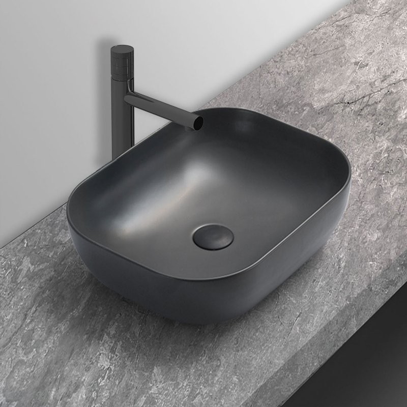 Накладная раковина Vincea VBS-101MA 51 матовый антрацит