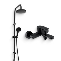 Душевой комплект Смеситель Orange Vesper M10-100b + Стойка O-Shower OW02b