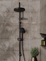 Душевой комплект Смеситель Orange Vesper M10-100b + Стойка O-Shower OW02b