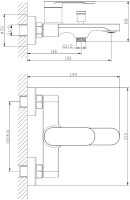 Душевой комплект Смеситель Orange Vesper M10-100b + Стойка O-Shower OW02b