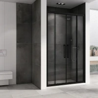 Душевая дверь в нишу Abber Schwarzer Diamant AG33150BH 150 см, профиль черный, стекло прозрачное