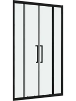 Душевая дверь в нишу Abber Schwarzer Diamant AG33150BH 150 см, профиль черный, стекло прозрачное
