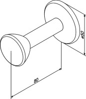 Крючок AM.PM Sensation A3035800 глянцевый хром, на шурупах Крючок AM.PM Sensation A3035800 глянцевый хром, на шурупах