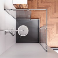 Душевой уголок AM.PM Sunny W87G-403-100100-MT 100x100 см, серебро