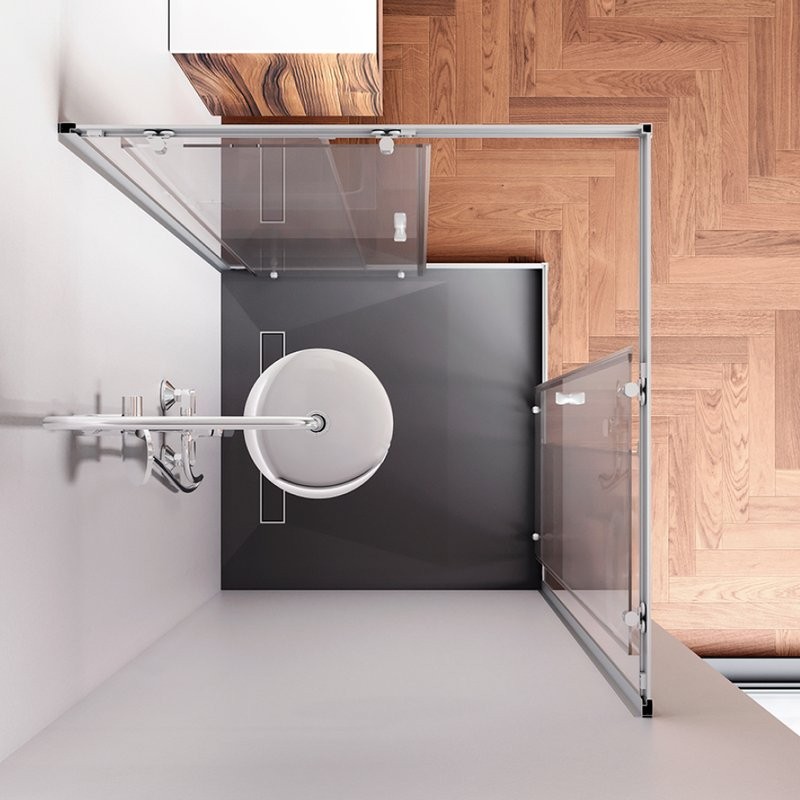 Душевой уголок AM.PM Sunny W87G-403-100100-MT 100x100 см, серебро