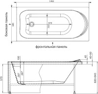 Акриловая ванна Aquanet Nord 150x70 см, пристенная, белая, на ножках