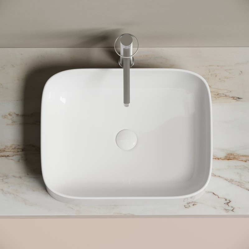 Накладная раковина Ceramicanova Element CN6052 белая глянцевая