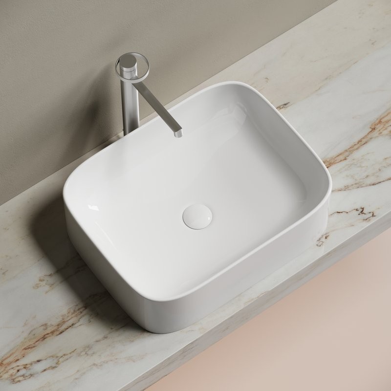 Накладная раковина Ceramicanova Element CN6052 белая глянцевая